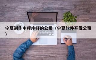 珠海宁夏制作小程序好的公司（宁夏软件开发公司）